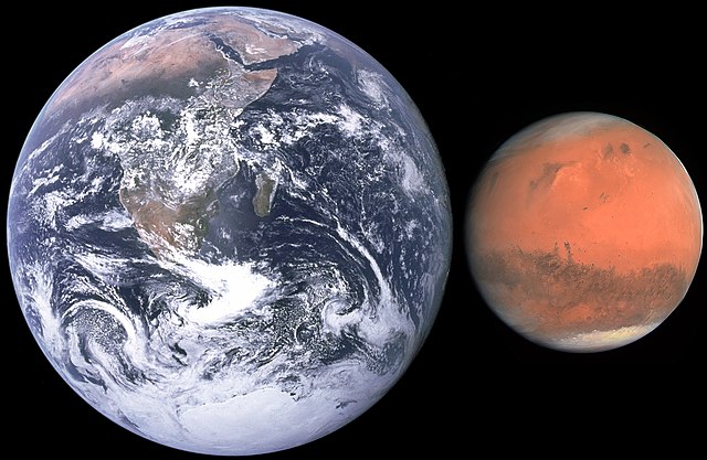 mars versus earth size