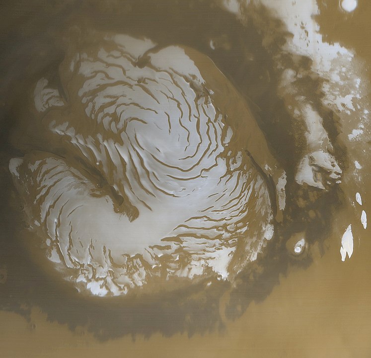 Mars north polar ice cap