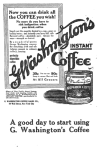flyer for george washinton coffee