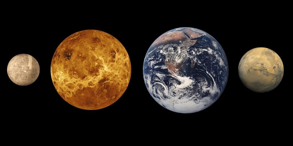 mercury venus earth and mars